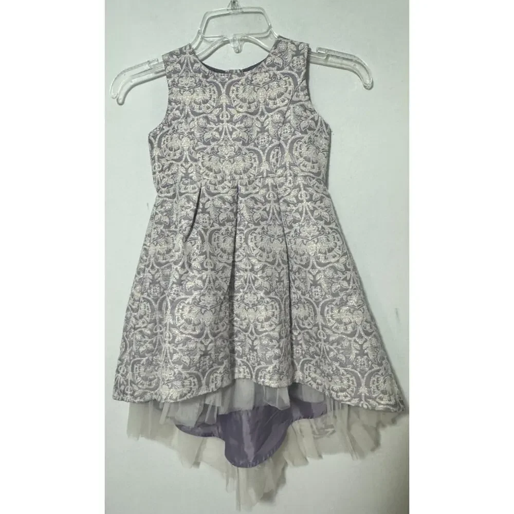 Genuine Kids Girl 4T Dress Hi Low Formal Special Occasion Holiday Formal Brocade
